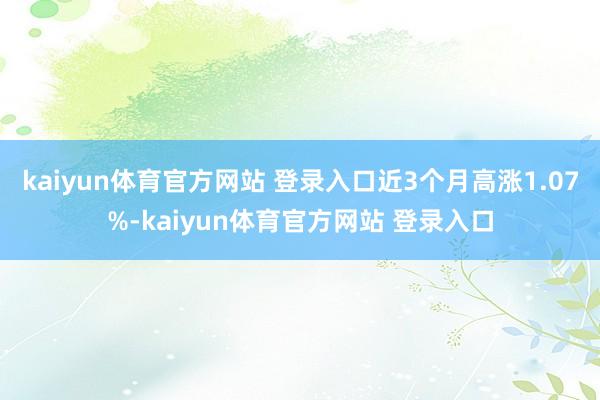 kaiyun体育官方网站 登录入口近3个月高涨1.07%-kaiyun体育官方网站 登录入口