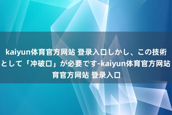 kaiyun体育官方网站 登录入口しかし、この技術には还是として「冲破口」が必要です-kaiyun体育官方网站 登录入口