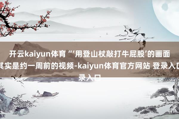 开云kaiyun体育“‘用登山杖敲打牛屁股’的画面其实是约一周前的视频-kaiyun体育官方网站 登录入口