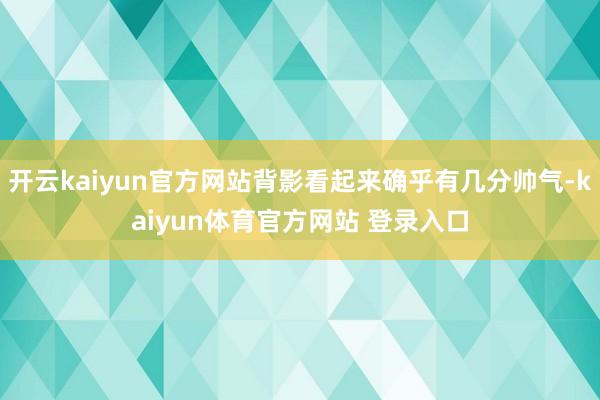 开云kaiyun官方网站背影看起来确乎有几分帅气-kaiyun体育官方网站 登录入口